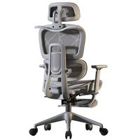 Chaise de bureau de direction de haute qualité Design moderne Dossier haut en maille pivotante à 360 degrés avec repose-pieds Ergonomie conçue