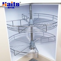 Panier de rangement de cuisine pivotant à 270 degrés, panier en fil métallique pour coin magique, Lazy Susan