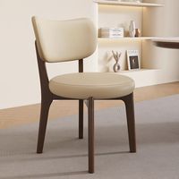 Chaises de salle à manger minimalistes en bois clair de style nordique, couleur crème, pour la maison et l'hôtellerie