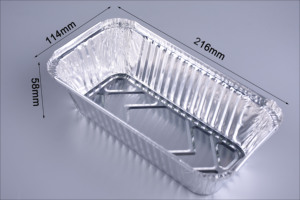 Bandeja De Aluminio Desechable Para Pan De Aluminio, Contenedores De Comida Para Llevar Bandejas De Aluminio Con Tapa <span class=keywords><strong>Charolas</strong></span> De Aluminio Con Tapa 750ml - Product Image 4