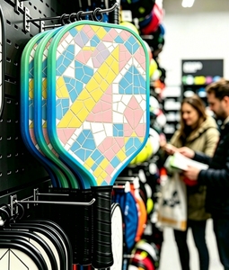 Pala de Pickleball EX370 Spanish Gaudi Mosaic, Patrón Colorido <span class=keywords><strong>Trencadis</strong></span>, Fibra de Carbono, Aprobada por la USAPA, Raquetas de Pickleball de Alta Adherencia - Product Image 6