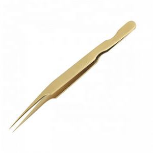 Pince à épiler à extension de cils à revêtement plasma droit-Outil de coiffage de précision - Product Image 1