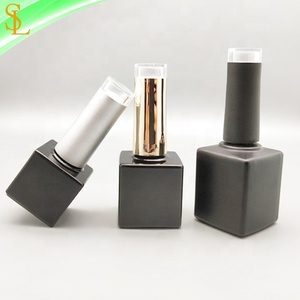 Rỗng <span class=keywords><strong>7Ml</strong></span> 10Ml 15Ml Chai Sơn Móng Tay Gel Uv Màu Đen Hình Vuông Lạ Mắt Với Nắp Trên Trong Suốt Lạ Mắt Và Cọ Phẳng Gel - Product Image 2