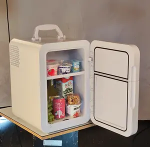 Đôi cửa tủ lạnh mini với tủ đông cho phòng ngủ văn phòng hoặc ký túc xá với điều chỉnh loại bỏ kệ kính Tủ lạnh nhỏ gọn