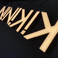 Lettres 3D personnalisées logo de boutique panneau lumineux acrylique lettre led enseigne d'intérieur boutique extérieur magasin mur 3d signalisation