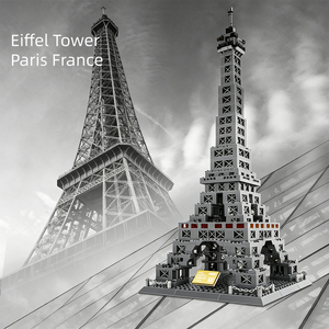 Good Selling OEM Eiffel Tower ABS <b>Plastic</b> Educational Building <b>Blocks</b> Miniature Toy Famous French Architecture Creative Model - Product Image 1