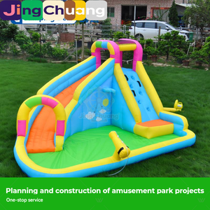 Castillo Inflable Infantil, Tobogán Acuático para el Hogar, Castillo Acuático para Exteriores, Castillo Inflable para Interiores, Parque Acuático con Rocódromo, Juguetes - Product Image 3