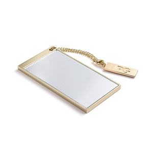 Metal Gold Plating High End <b>Rectangle</b> Fashion Lady Brand Name Cosmetic Compact <b>Mirror</b> - Product Image 4