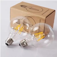 Ampoules à filament vintage Edison G80 en plastique pour éclairage AC/DC, bases E27 et E14, vente en gros pour entrepôts