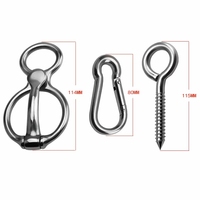 Usine équestre Accessoires pour chevaux Anneau de cravate pour chevaux en acier inoxydable Holer de corde de plomb durable et durable