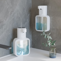 Distributeur automatique de savon 500 ml, capteur sans contact, rechargeable, étanche, pompe à savon réglable sur 3 niveaux pour salle de bain, cuisine, maison