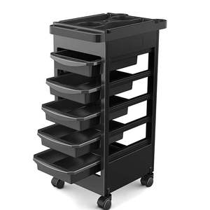 New salon trolley for beauty and hair care Hair styling and coloring <b>tool</b> trolley with hair dryer rack Hair salon trolley PP - Product Image 2