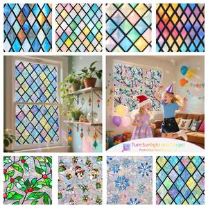 Adesivo per Finestre a Mosaico con Elettricità Statica 100*45cm Pellicola per Vetri Trasparente e Pellicola per Vetri Rigati - Product Image 2