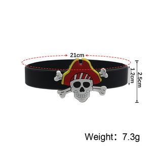 En gros Pas Cher Enfants Personnalisé Étanche Imprimé Noir Buccaneers Silicone Bracelets Pirate Créatif Promotionnel - Product Image 4