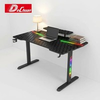 Bureau d'ordinateur en gros avec éclairage RGB et support pour écran, directement de l'usine, 3 tailles