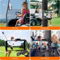 Support magnétique pour téléphone de golf, base aimantée puissante 8 N52, réglage à 360°, fixation rapide, pour chariot de golf et surfaces métalliques