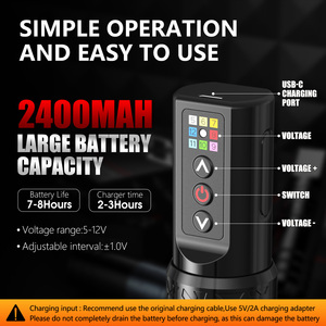 เครื่องสักไร้สาย XNET F1 2400mAh มอเตอร์ไร้แกน 2.0-4.2 มม. ปรับระดับความลึกได้ 7 ระดับ สำหรับงานศิลปะบนร่างกาย - Product Image 4