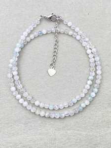 Collar de Aguamarina, Joyería Delicada con Piedras Preciosas, Cuentas Microfacetadas, Collar de Cristal, Joyería Minimalista, Collar con Piedras Preciosas Pequeñas - Product Image 2