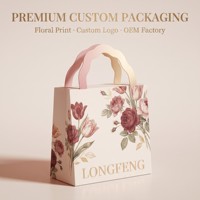 Boîte cadeau en papier avec impression rose couleur pleine, poignée découpée, logo personnalisé, finition mate haut de gamme, boîte à dragées pour mariage