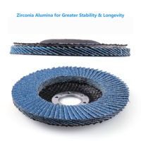Vente en gros de matériaux à haute dureté 40 # -600 #   Disques à lamelles en zircone personnalisables Grit OEM de 115 mm de diamètre pour meuleuse d'angle