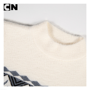 BSCI chứng nhận Áo len nhà sản xuất tùy chỉnh thiết kế logo người đàn ông bông len công bằng Isle Jacquard Jumper Áo len cho mùa thu mùa đông - Product Image 3