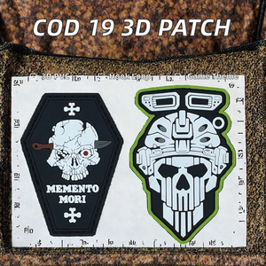 COD 19 Patch tactique 3D thermocollant Call of Duty en PVC et tissu, forme rectangulaire, logo, accessoire vestimentaire, auto-agrippant - Product Image 2