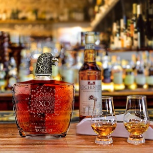 Großhandel Neues Design Maßgefertigte Spirituosenflaschen für Wodka <span class=keywords><strong>Gin</strong></span> Whiskey Tequila Kristallglas mit Korken Siebdruck 500ml/750ml - Product Image 4