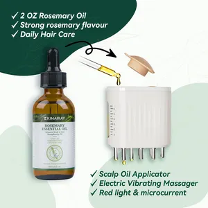 Elektrisches Haar-Kopfhaut-Öl-Bewerbsett rotlicht Kopfhaut-Massagebürste wasserdichter Haaröl-Dispenser mit Ätherisches Öl