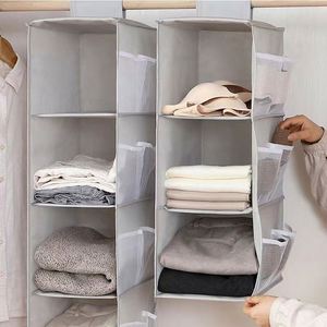 Foldable Washable Organizer Wardrobe Hanging Storage <b>Bag</b> for <b>Hat</b> Socks Bras & Underwear Wardrobe Hanging Partition Storage <b>Bag</b> - Product Image 1