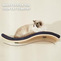 Perchoirs pour chats classiques flottants simples et durables sur le mur, lit pour chat de Noël, meubles pour chat en bois à fixer au mur