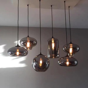 Lámparas Colgantes de Cristal de Colores DIY Estilo Nórdico, Pantalla de Globo, Lámpara Colgante de Bola de Cristal - Product Image 4