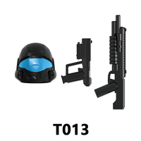 T012-T015 Karakter Prajurit Luar Angkasa Sci-Fi Dengan Helm, Senjata, Aksesoris, Koleksi, Set Blok Bangunan Edukatif, Mainan Anak