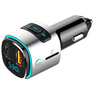 Kit voiture multifonctionnel avec émetteur FM, charge rapide QC 3.0, Bluetooth V 5.0, double port, lecteur MP3 sans fil - Product Image 4