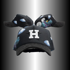 Casquettes Snapback en daim vieilli de qualité supérieure avec broderie 3D en relief et visière incurvée, modèle Trente et Un, pour les marques de streetwear - Product Image 1