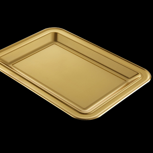 XUELI <span class=keywords><strong>Vaisselle</strong></span> jetable écologique Assiettes en <span class=keywords><strong>plastique</strong></span> de service plaquées or et argent pour la restauration et les fêtes - Product Image 3