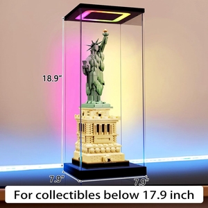 مبيعات المصنع مباشرة مخصصة الاكريليك عرض القضية مع ضوء متعدد الألوان الغبار حماية معرض لتخزين المقتنيات - Product Image 5