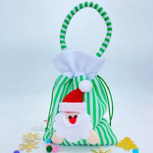 Sacs cadeaux de Noël en gros avec cordon de serrage pour bonbons et cadeaux - Product Image 3