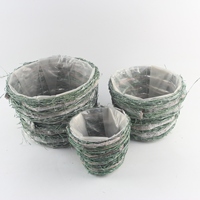 Fournisseur chinois de pots et jardinières en rotin, plantes en écorce de bouleau, jardinière de haute qualité, décoration de balcon extérieur