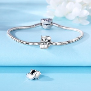 Cute Animal Copper Charm Bead Panda <b>Elephant</b> Rabbit Frog Penguin Enamel Jewelry Fit Bracelet Women Girls <b>Gift</b> - Product Image 3