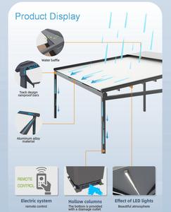 Waterdichte buiten aluminium PVC <span class=keywords><strong>pergola</strong></span> met intrekbaar dak, gepoedercoat frame, wandmontage, terras- en patio-overkappingen - Product Image 5
