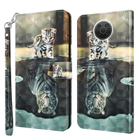 Jolie coque de téléphone en cuir PU, étui portefeuille avec lanière pour Nokia g2, G20/G10, peinture colorée 3D