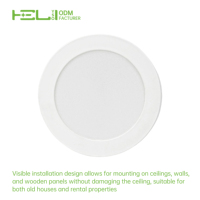 Plafonnier LED ultra-fin 18W 1600-1850lm 3000K Blanc chaud 100-265V IC-DOB Lampe à montage en surface