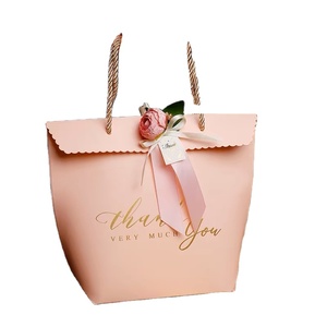 Bolsa de Papel de Regalo Personalizada Biodegradable con Diseño Personalizado, Impresión de Agradecimiento en Relieve para Bodas y Cumpleaños - Product Image 1