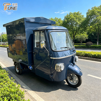 Carrito de Comida Eléctrico Premium Tune Piaggio Ape de Tres Ruedas, Barra de Jugos Móvil para Festivales de Música, Venta al Por Mayor