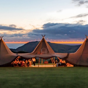 100 places Grande tente chapiteau de luxe en bois pour glamping tipi pour mariage et événements en plein air - Product Image 1