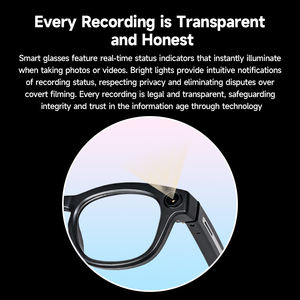 Gafas inteligentes TWS recargables de nuevo lanzamiento con cámara, traductor de llamadas de música, personalización OEM ODM para niños y niñas, Uso Seguro - Product Image 6