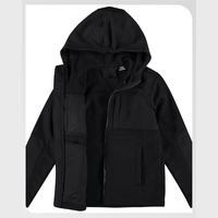 Maßgefertigte Kinder-Softshell-Jagdjacke mit Kapuze, Fleece-Futter, Durchgehendem Reißverschluss, Winddicht und Wasserdicht für Outdoor-Jagd