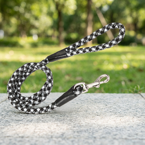 Night Safety Round Plaid Pattern Classic Style Pet <b>Dog</b> Nylon Rope Reflective Premium Quality Walking Leash Made in TW - Product Image 3