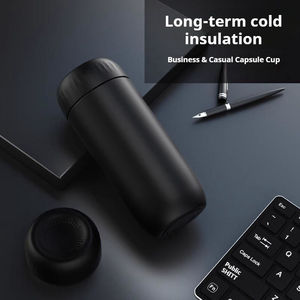 Thermos en titane haut de gamme avec logo personnalisé, élégant, en acier inoxydable, bouteille portable pour le camping - Product Image 4