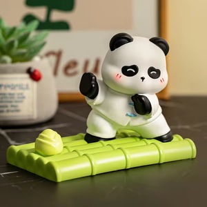 Soporte de teléfono de <span class=keywords><strong>Panda</strong></span> de bambú creativo de resina, figura de <span class=keywords><strong>Panda</strong></span> de <span class=keywords><strong>Kung</strong></span> <span class=keywords><strong>Fu</strong></span> chino personalizado, soporte de tableta de teléfono de escritorio de oficina perezosa - Product Image 4